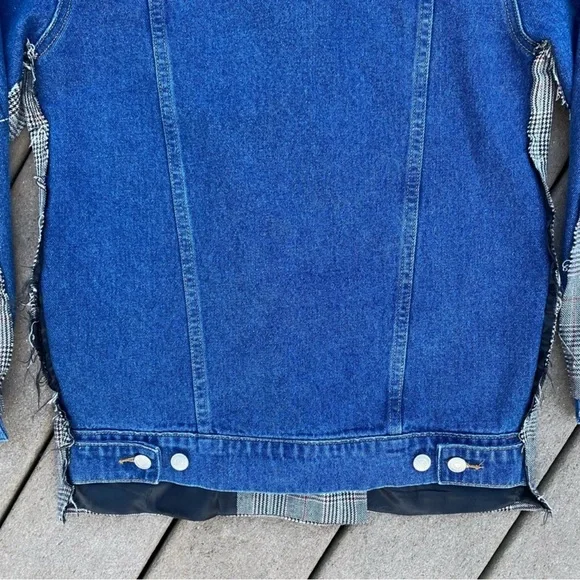 Signature8 Plaid + Denim Blazer Jacket | Size S/M - Picture 8 of 11